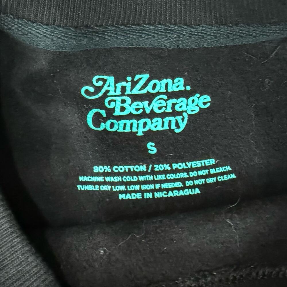 Arizona Iced Tea Black Have An Iced Day Cropped Crew Neck Sweatshirt size S - Picture 7 of 10